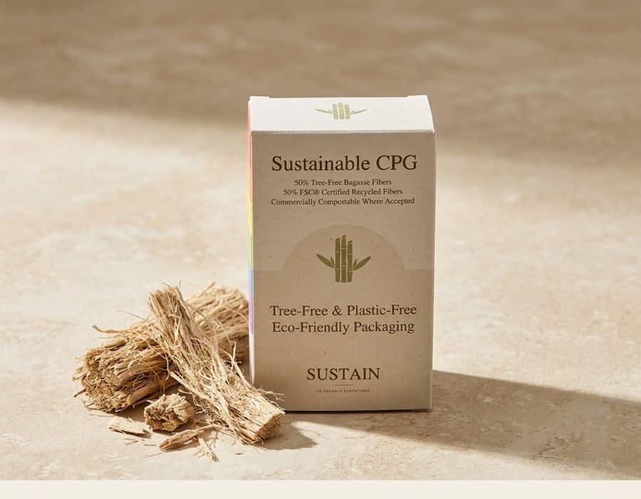 SUSTAIN box with bagasse fiber